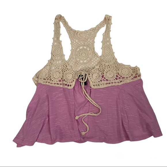 Wet Seal Tops - Wet seal gal crochet open front top medium